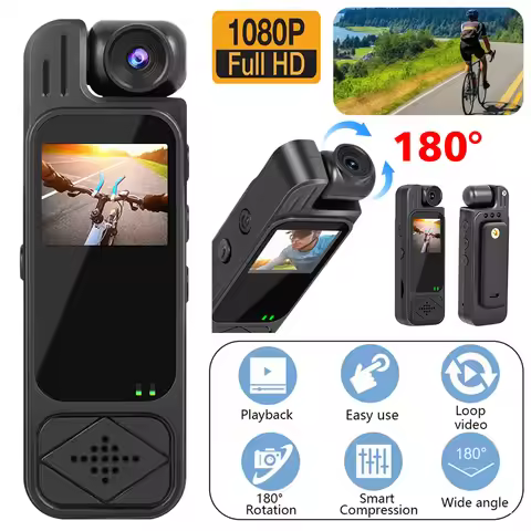 Y9 Mini Body Camera 1080P HD Sports Camera Infrared Night Vision Digital Video Recorder 1.3 Inch Bod