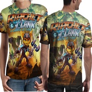 Ratchet and Clank Soldier T-shirt Fullprint Unisex Casual Polyester Jersey Material [PO 3 DAYS]