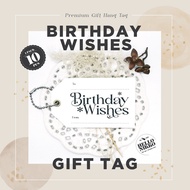 Birthday wishes Gift tag - Hang tag Greeting Card Gift sticker hampers parcel box dus Birthday christmas christmas cny ramadan lebaran