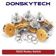 RS25 Band Switch 1P11T 2P4T 2P5T 2P6T 3P3T 3P4T 4P3T Rotary Switch