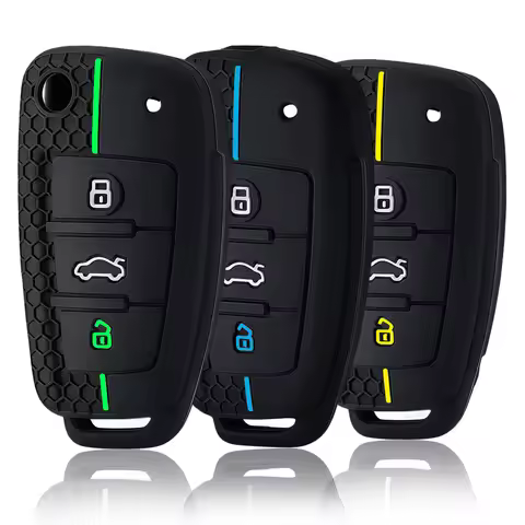 New 3 Button for Audi A4 B7 A6 C6 4f 8v A3 8p A1 A3 Silicone Key Case Cover Shell Accessories Auto R
