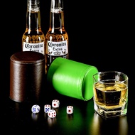 骰子骰盅筛盅色子色盅KTV吧PU皮摇色子摇骰子甩盅套装Dice dice cup sieve cup color cup KTV bar pq2r7yf6m123.my20251012