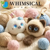 WHIMSICAL AI Cat Spirit Pendant, Winking Interaction Personal Companion AI Cat Plush Toy, Relaxing C