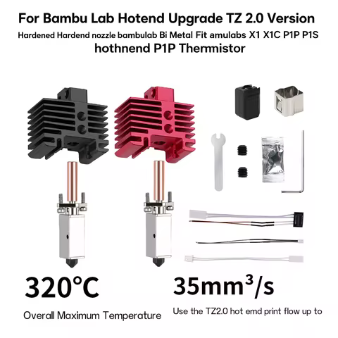 For Bambu Lab Hotend Upgrade TZ 2.0 Version Hardened Nozzle Bambulab Bi Metal Fit Bambulabs X1,X1C,P