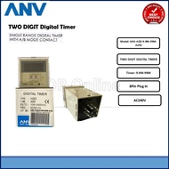 ANV DIGITAL TIMER 9.9~ 99M  8 PIN PLUG AC240V, (ANV-H2D-9.9M-99M-A240)