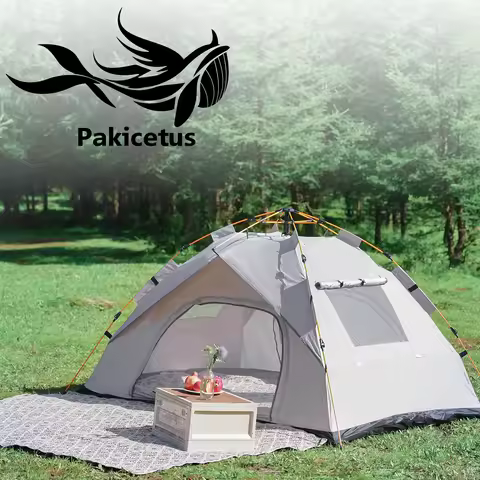 PAKICETUS 4‑Person Polyester Fabric Auto Quick‑Opening Tent Portable Outdoor Sun Shade Shelter for B