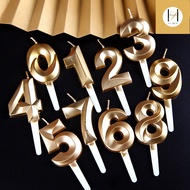 Candle Number Birthday Party/Candle Nombor/Lilin Nombor/Lilin Number Atas Kek GOLD