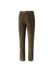Men's Corduroy Pants, Dark Olive, FQ Comfortable Minimalist Casual Knit Trousers, A62MK302