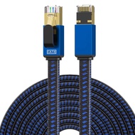LEKVKM Cat 8 Ethernet Cable 8 FT High Speed Internet Cable Nylon Braided Network Cable RJ45 Connecto