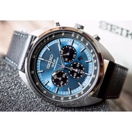 [Original] Seiko SSC625P1 Solar Chronograph Leather Strap Analog Blue Dial Men Watch