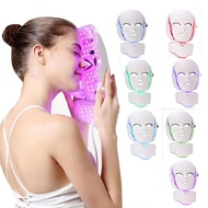 Normal birth❖✤Face Instrument Facial Mask Photon Therapy 7 Color LED Neck Skin Rejuvenation Anti Acne Wrinkle Beauty Tr