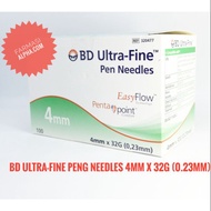 BD Ultra-Fine Pen Needles 4mm x 32g(0.23mm) 100's