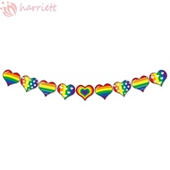 HARRIETT LGBT Pride Flag Banner, Party Decorations Pride Day Lesbian Rainbow Bunting, Lesbian Flag S