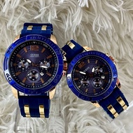 WACTH PU GUESS DATE FOR MEN AND COUPLE WATCH