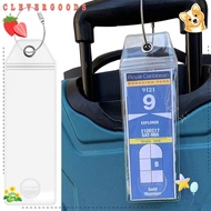 CLEVERHD Suitcase Label Holder, PVC Waterproof Cruise Luggage Tag Holders, Durable Zip Seal Pouch St