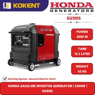 HONDA GASOLINE INVERTER GENERATOR [ 3000W.12L/TANK.62KG.RECOIL/ELECTRIC START. ]  EU30IS