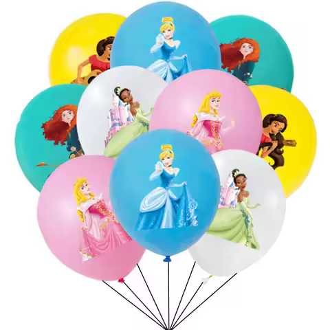 10/20pcs Disney Princess Aurora Encanto Latex Balloon Theme Birthday Party Decoration Balloon Baby S