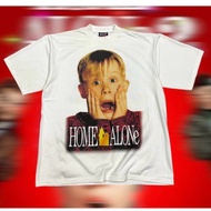 เสื้อยืดคอฟิต รุ่น Home Alone สีเฟดขาว/สีขาว S-3XL