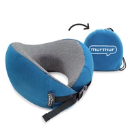 murmur牛角頸枕|U型護頸枕推薦(附收納袋)NPN002(藍)