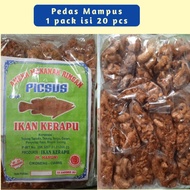 1 Pack - Picsus Grouper Fish - 20 packs Small - Spicy - Savory -