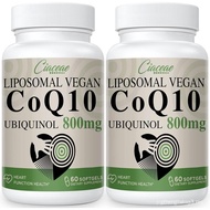 Liposomal CoQ10 800mg Ubiquinol Softgel, Max Absorption Ubiquinol Coenzyme Q10, Ubiquinol CoQ10 Supp