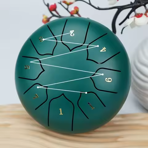 6 Inch Tongue Drum Steel Portable Tongue Drums Meditation Yoga Relaxation Hand Pan Drum Drumstick Pe