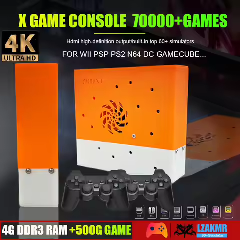 Super Game Console X Plug and Play On TV 1037U 500G HDD 70000+Games For Wii PS2 N64 PSP GameCube N64