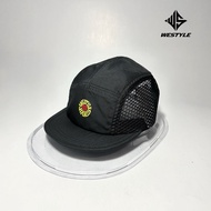 WESTYLE HARD Classic 5 Panel Running Cap – Black - Marathon Trail Running Cap - Trail Run Sports Cap