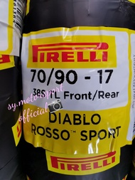 PIRELLI DIABLO ROSSO SPORT 70/90-17 80/80-17 80/90-17 90/80-17 Tubeless Tyre Tire Tayar Motorcycle