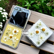 Ốp Lưng Hoa Cúc Daisy Samsung Galaxy Z FLIP 6 / Z FLIP 5 Trong Suốt - BUM STORE GALAXY CASE