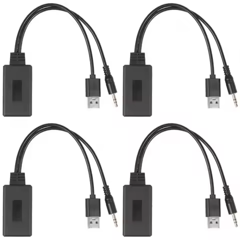 A48P-4X Car Wireless Bluetooth Module Music Adapter Auxiliary Receiver Aux Audio USB 3.5Mm Socket Fo