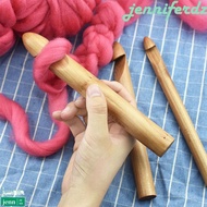 JENNIFERDZ Wooden Crochet Hook DIY Crochet Arting Weave Yarn Big Size Crochet Kit