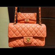 Chanel Classic Flap 23 (CF) 荔枝牛皮淡金扣