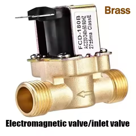 Electric Solenoid Valve N/C 12v 24v 220v G3/4'' G1/2'' Brass Air Inlet Flow Switch Normally Closed I