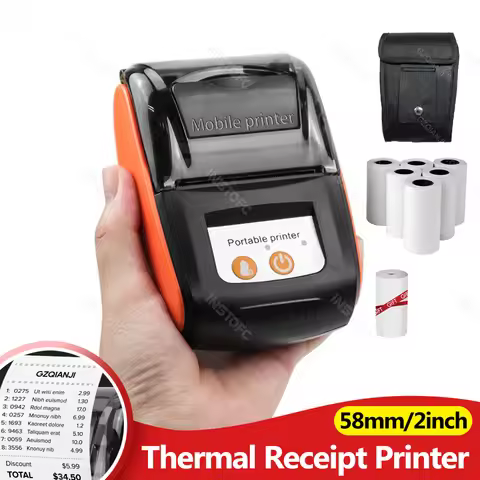58mm Mini Bluetooth Thermal Printer Wireless Portable Printer Receipt Bill Ticket Printing Free app 