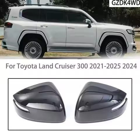 High Quality ABS Rearview Mirror Covers For Toyota Land Cruiser LC300 300 2021 2022 2023 2024 2025 V