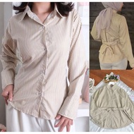 KEMEJA JULIET SHIRT STRIPE SHIRT KOREAN STYLE/ STRIPE SHIRT SIMPLE STRIPE SHIRT/ PEKANBARU SHIRT