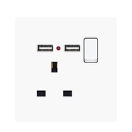 VISWE power socket wall socket switch socket power socket with usb 3 pin socket ,white socket/black socket 86*86mm plastic panel