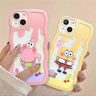 Casing OPPO F5 Youth F7 F9 F1s F11 Pro Cream Animation Spongebob Wave Edge Soft TPU Phone Case