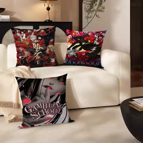 Kakegurui Cushion Cover Car Throw Pillow Case For Sofa Car Christmas Gift 40x40cm 45x45cm