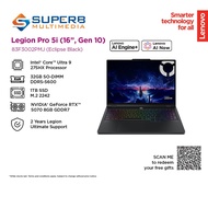 Lenovo Legion Pro 5i 83F3002PMJ Gaming Laptop (Intel® Core Ultra 9 275HX, 32GB RAM, 1TB SSD, NVIDIA®