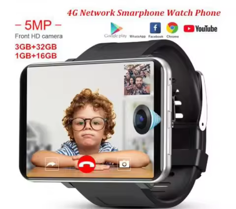 DM100 4G LTE Smart Watch 3GB RAM 32GB ROM 5MP Camera 2700mah Battery 2.86 inch Screen Sim Card Fitne