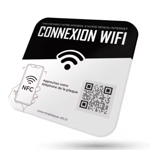 Customized NFC Plaque Wifi,WhatsApp,nfc qr Code Sign For Business,Connected plate,Wifi Network conne