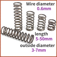 【CID】 d0.6mm compression spring SUS304 stainless steel OD3-7mm length 5-50mm pressure spring