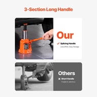 SucceBuy Hydraulic Bottle Jack 20/30/50 Ton Welded Bottle Jack with 3-Section Long Handle, for Car P