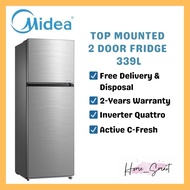 MIDEA TOP MOUNTED 2 DOOR FRIDGE 339L (MDRT489MTB46-SG)