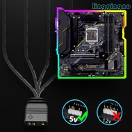RR 5V ARGB 3-pin LED Sync Cable 1 to 4 Splitter for ARGB Series Hub Cord 33cm 13in