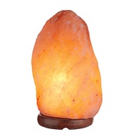 Novogratz x Globe Himalayan Rock Large Salt Lamp, Pink Hand-Mined Himalayan Salt with Wood Base,...