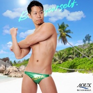 AQUX綠色泳褲  M碼