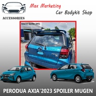 PERODUA NEW AXIA'2023 REAR TRUNK SPOILER  MUGEN FIBER